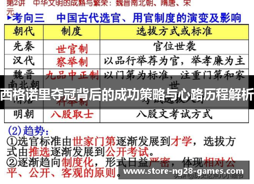 西格诺里夺冠背后的成功策略与心路历程解析